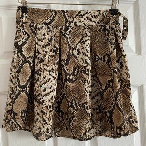 Snakeskin flowy skirt